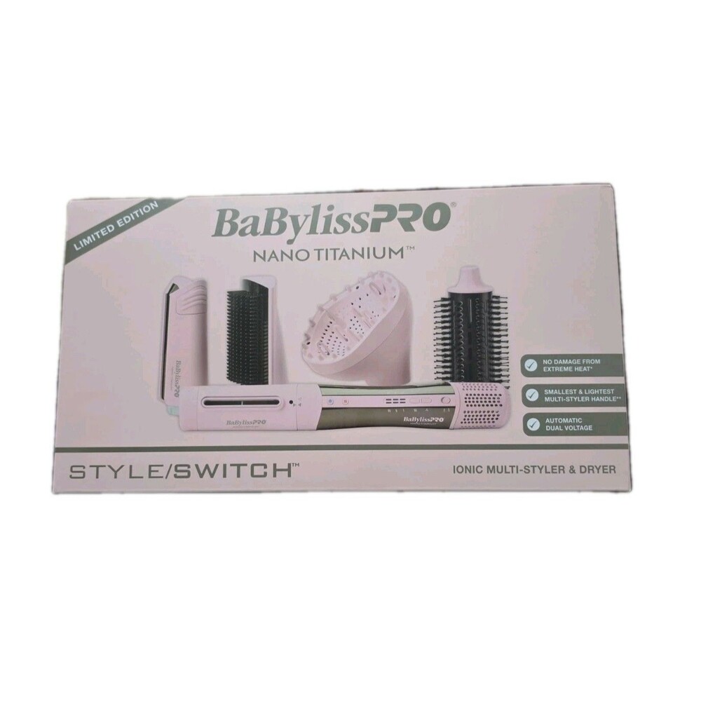 BaByliss PRO Nano Titanium Style / Switch Ionic Multi-Styler Dryer - Pink LE